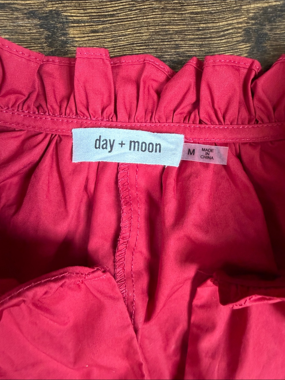 Day + Moon Ruffle Blouse Size Medium - Picture 2 of 4